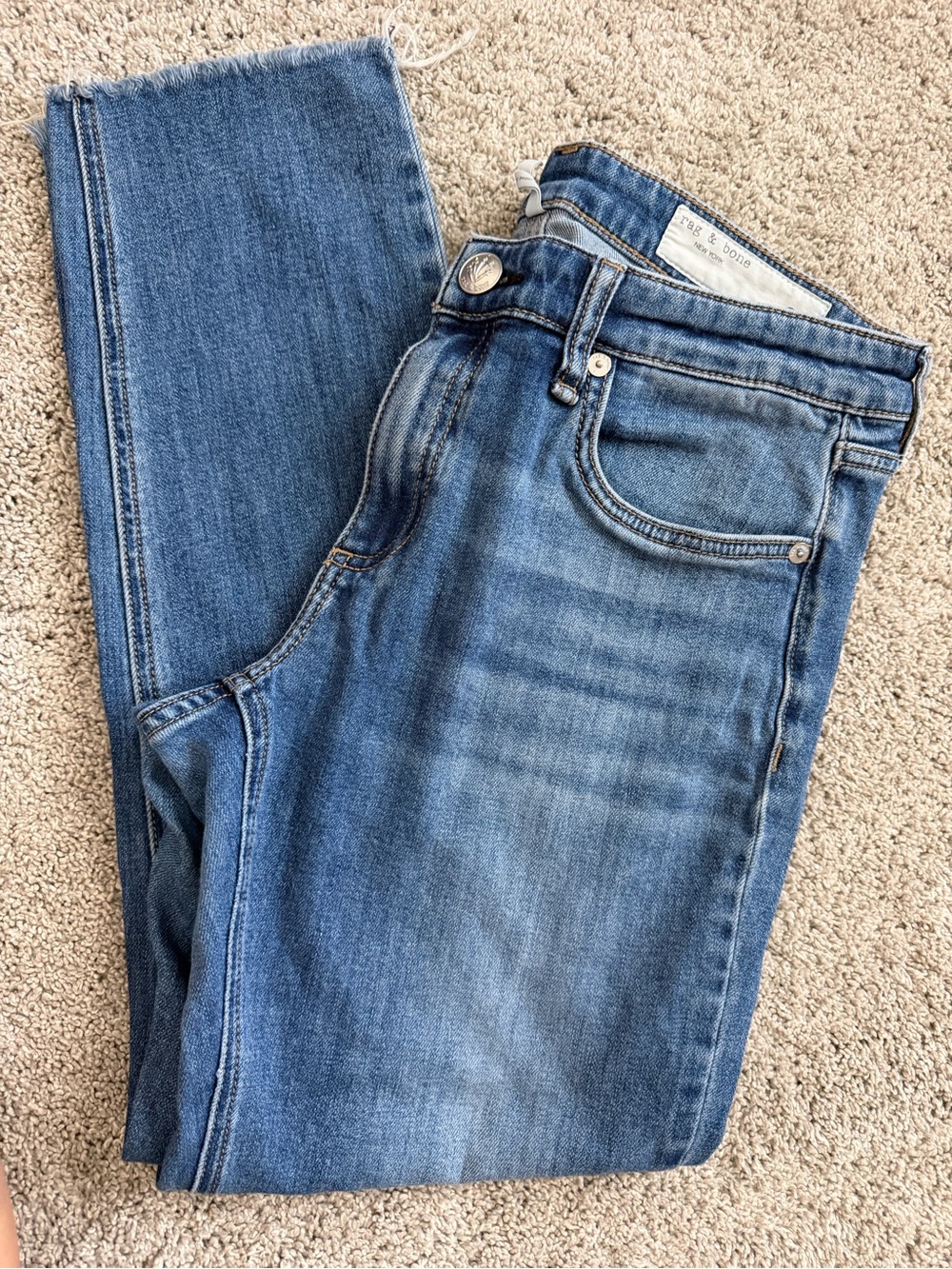 Rag and Bone Dre Low-rise Baggy Boyfriend jeans raw hem